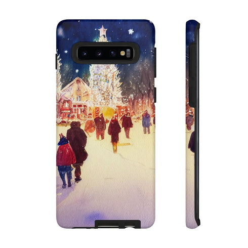 A Christmas Market in Denver Colorado - Impact Resistant Phone Case Samsung Galaxy S10 Matte